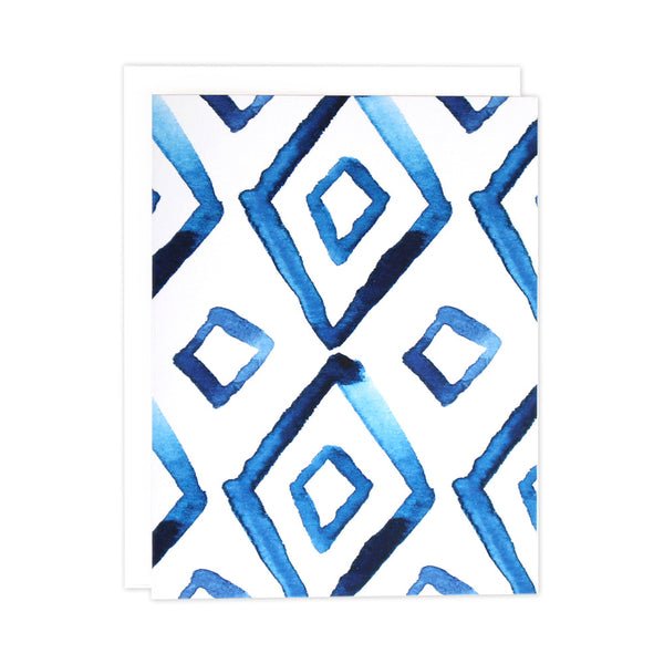 Indigo Diamonds Blank Cards