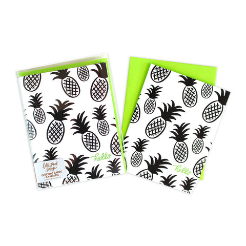 Hello Pineapple Blank Cards