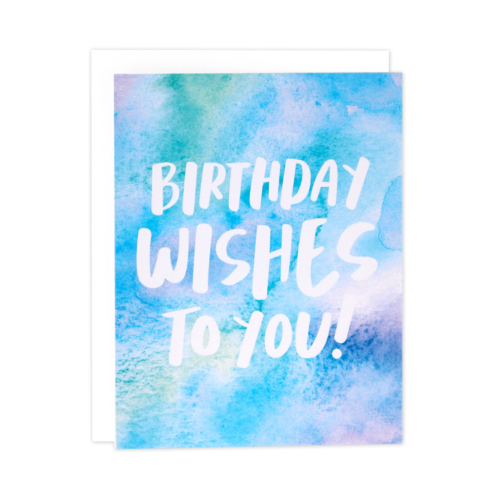 Watercolor Wishes Birthday Card