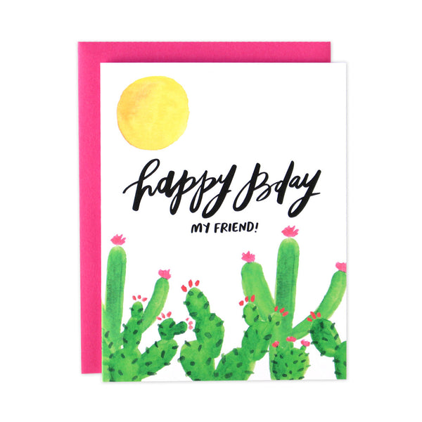 Cactus Watercolor Bday