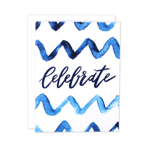 Celebrate Indigo Birthday Card