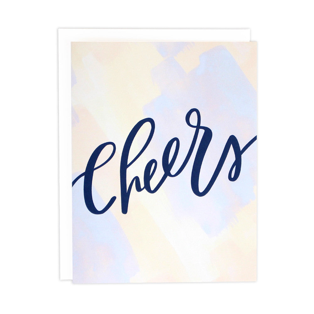 Watercolor Cheers Card