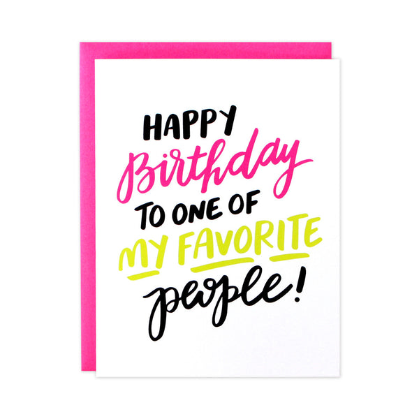 Favorite Person Birthday Card