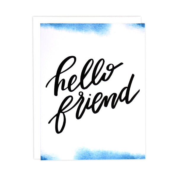 Hello Friend Indigo Card