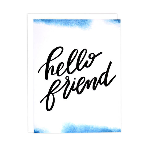 Hello Friend Indigo Card