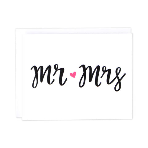 Mr & Mrs Wedding Card