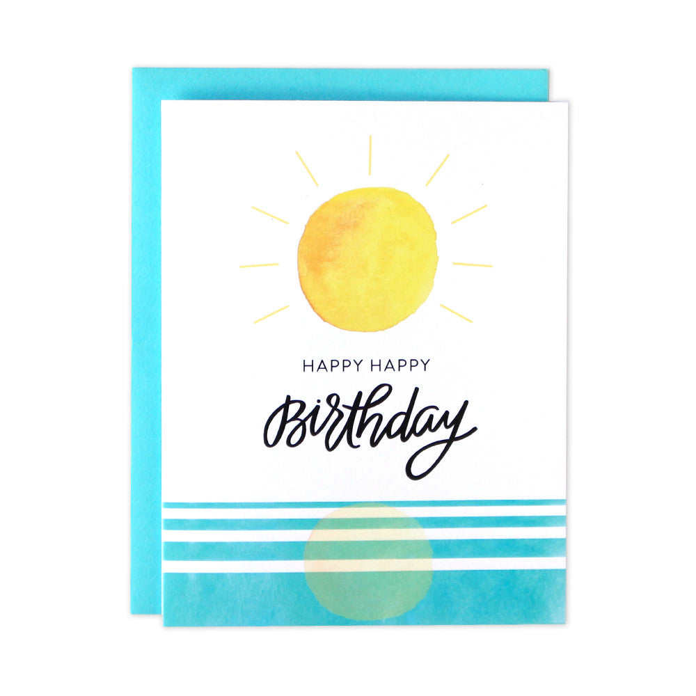 Sunset Birthday Card