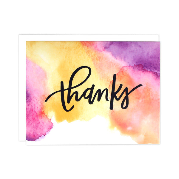 Watercolor Thank You Card