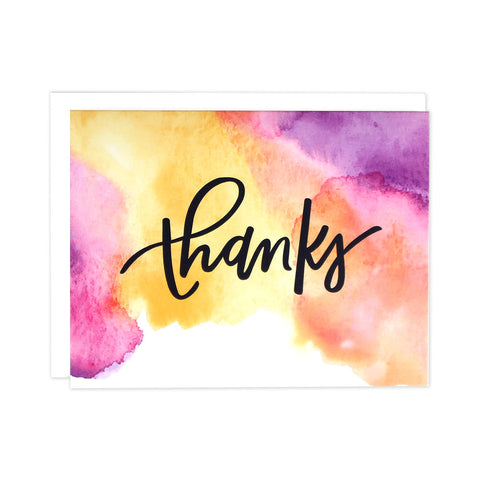 Watercolor Thank You Card