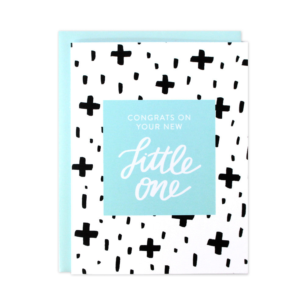 Bold Pattern Baby Boy Card