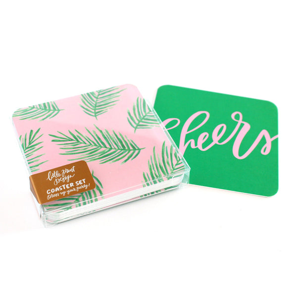 Tropical Palm Cheers Coasters